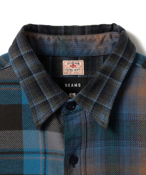 BEAMS(ビームス)の「【別注】SUGAR CANE / クレイジー ワークシャツ(シャツ/ブラウス・メンズ・ブラック/ネイビー・S/M/L/XL)」の4枚目の写真