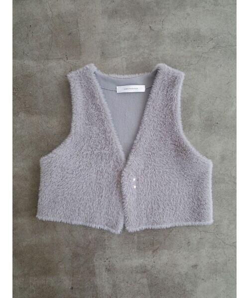 LAGUNAMOON（ラグナムーン）の「ミニシャギーニットベスト（ベスト・レディース・アイボリー/グレー・FREE）」の13枚目の写真