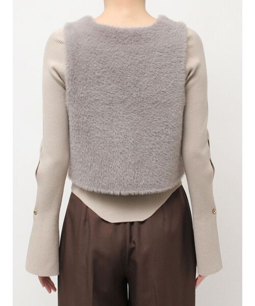 LAGUNAMOON（ラグナムーン）の「ミニシャギーニットベスト（ベスト・レディース・アイボリー/グレー・FREE）」の16枚目の写真