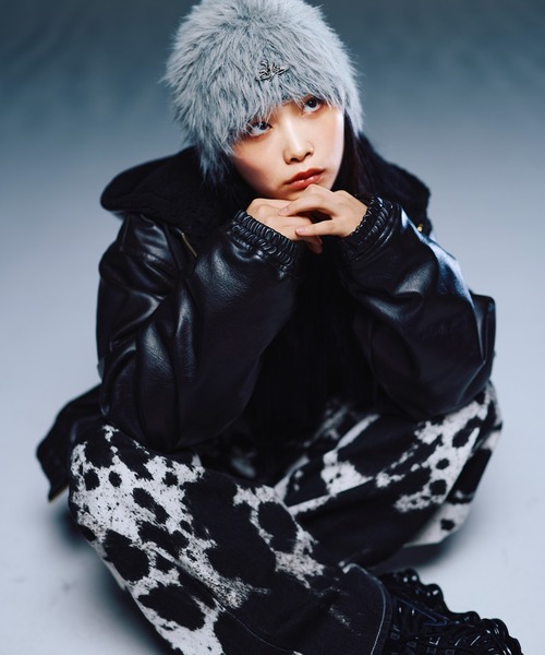 MSG（エムエスジー）の「デニム/合皮　裏ボアショートジップアップジャケット ブルゾン【UNISEX】（ブルゾン・メンズ・ライトグレー/ブルー/ブラック系1/ブラック・XL/L/M/S）」の13枚目の写真