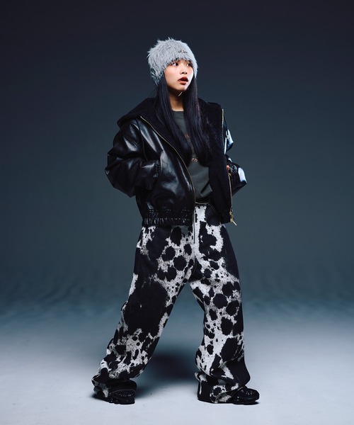 MSG（エムエスジー）の「デニム/合皮　裏ボアショートジップアップジャケット ブルゾン【UNISEX】（ブルゾン・メンズ・ライトグレー/ブルー/ブラック系1/ブラック・XL/L/M/S）」の17枚目の写真