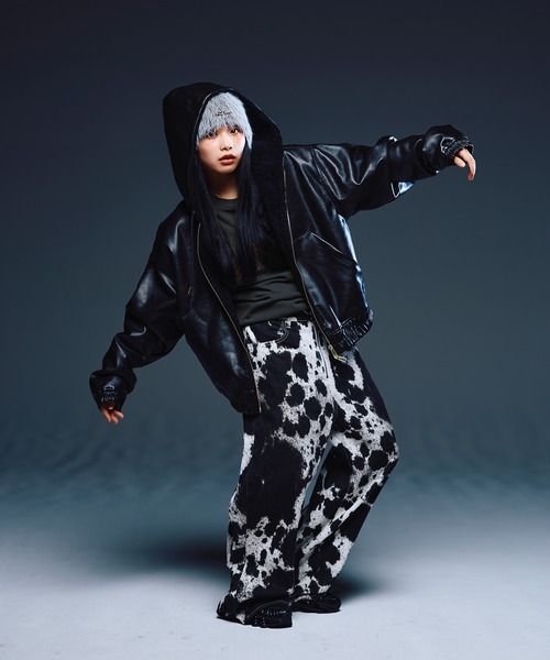 MSG（エムエスジー）の「デニム/合皮　裏ボアショートジップアップジャケット ブルゾン【UNISEX】（ブルゾン・メンズ・ライトグレー/ブルー/ブラック系1/ブラック・XL/L/M/S）」の18枚目の写真