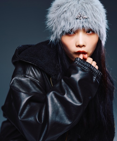 MSG（エムエスジー）の「デニム/合皮　裏ボアショートジップアップジャケット ブルゾン【UNISEX】（ブルゾン・メンズ・ライトグレー/ブルー/ブラック系1/ブラック・XL/L/M/S）」の8枚目の写真