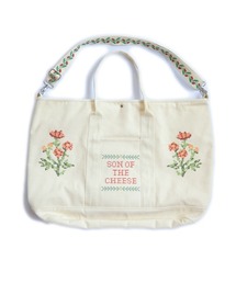 SON OF THE CHEESE（サノバチーズ）の「【SON OF THE CHEESE（サノバチーズ）】Cross Stitch Canvas Bag（ショルダーバッグ・メンズ）」