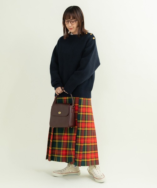 Dot&Stripes CHILD WOMAN(ドットアンドストライプス チャイルドウーマン)の「TIDEWAY別注 MOSS LEATHER ハンドBAG(ハンドバッグ・レディース・ダークブラウン/ブラック・FREE)」の7枚目の写真