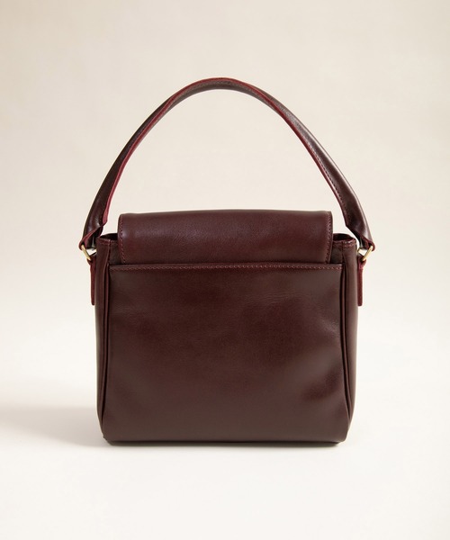 Dot&Stripes CHILD WOMAN(ドットアンドストライプス チャイルドウーマン)の「TIDEWAY別注 MOSS LEATHER ハンドBAG(ハンドバッグ・レディース・ダークブラウン/ブラック・FREE)」の12枚目の写真