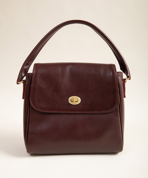 Dot&Stripes CHILD WOMAN(ドットアンドストライプス チャイルドウーマン)の「TIDEWAY別注 MOSS LEATHER ハンドBAG(ハンドバッグ・レディース・ダークブラウン/ブラック・FREE)」の8枚目の写真