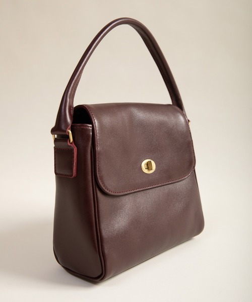 Dot&Stripes CHILD WOMAN(ドットアンドストライプス チャイルドウーマン)の「TIDEWAY別注 MOSS LEATHER ハンドBAG(ハンドバッグ・レディース・ダークブラウン/ブラック・FREE)」の13枚目の写真