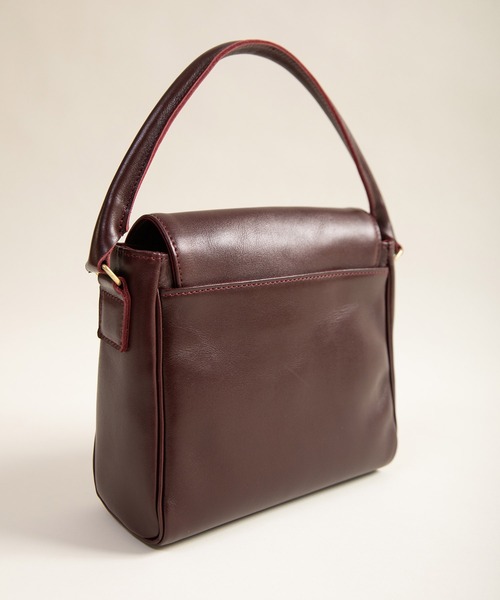 Dot&Stripes CHILD WOMAN(ドットアンドストライプス チャイルドウーマン)の「TIDEWAY別注 MOSS LEATHER ハンドBAG(ハンドバッグ・レディース・ダークブラウン/ブラック・FREE)」の11枚目の写真