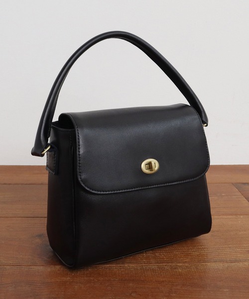 Dot&Stripes CHILD WOMAN(ドットアンドストライプス チャイルドウーマン)の「TIDEWAY別注 MOSS LEATHER ハンドBAG(ハンドバッグ・レディース・ダークブラウン/ブラック・FREE)」の21枚目の写真