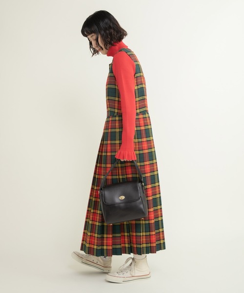 Dot&Stripes CHILD WOMAN(ドットアンドストライプス チャイルドウーマン)の「TIDEWAY別注 MOSS LEATHER ハンドBAG(ハンドバッグ・レディース・ダークブラウン/ブラック・FREE)」の16枚目の写真