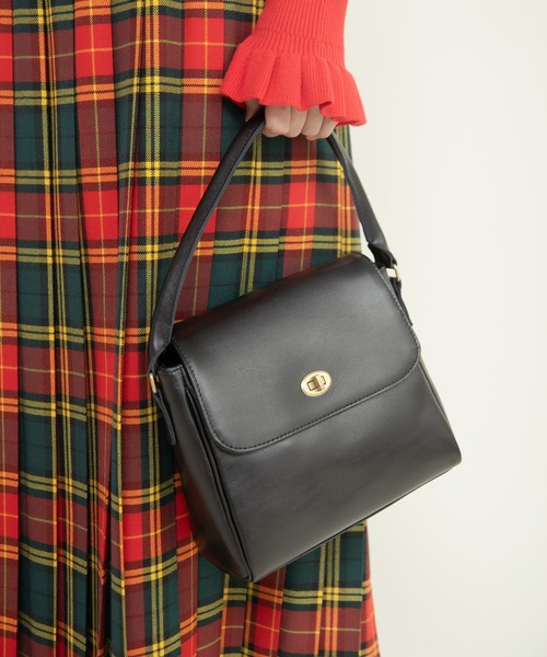 Dot&Stripes CHILD WOMAN(ドットアンドストライプス チャイルドウーマン)の「TIDEWAY別注 MOSS LEATHER ハンドBAG(ハンドバッグ・レディース・ダークブラウン/ブラック・FREE)」の17枚目の写真