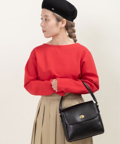 Dot＆Stripes CHILD WOMAN（ドットアンドストライプス　チャイルドウーマン）の「TIDEWAY別注 MOSS LEATHER ハンドBAG（ハンドバッグ・レディース・ダークブラウン/ブラック・FREE）」の20枚目の写真