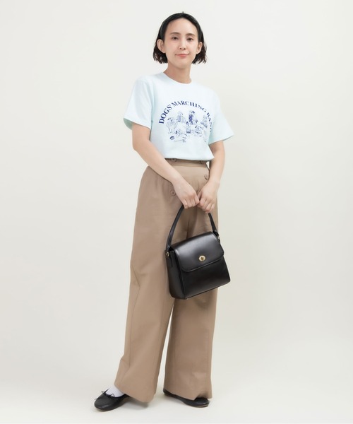 Dot＆Stripes CHILD WOMAN（ドットアンドストライプス　チャイルドウーマン）の「TIDEWAY別注 MOSS LEATHER ハンドBAG（ハンドバッグ・レディース・ダークブラウン/ブラック・FREE）」の21枚目の写真