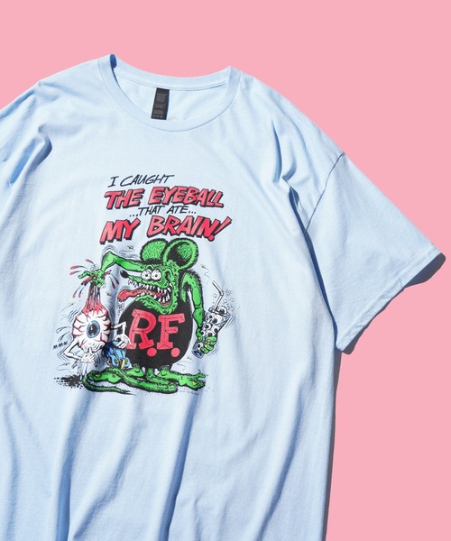 C.E.L.STORE(セルストア)の「THRIFTY LOOK / スリフティールック "RAT FINK" PRINT TEE ラットフィンク グラフィック Tシャツ(Tシャツ/カットソー・メンズ・その他1/その他2/ホワイト系その他/ブラック/サックスブルー・LARGE/X-LARGE)」の1枚目の写真