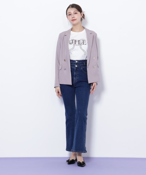 JILL by JILL STUART（ジルバイジルスチュアート）の「＜セットアップ対応＞ベーシックツイルダブル釦ジャケット（テーラードジャケット・レディース・グレー/ブラウン/ネイビー/ベージュ・MEDIUM/SMALL）」の12枚目の写真