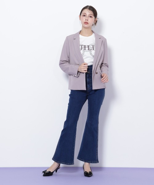 JILL by JILL STUART（ジルバイジルスチュアート）の「＜セットアップ対応＞ベーシックツイルダブル釦ジャケット（テーラードジャケット・レディース・グレー/ブラウン/ネイビー/ベージュ・MEDIUM/SMALL）」の13枚目の写真