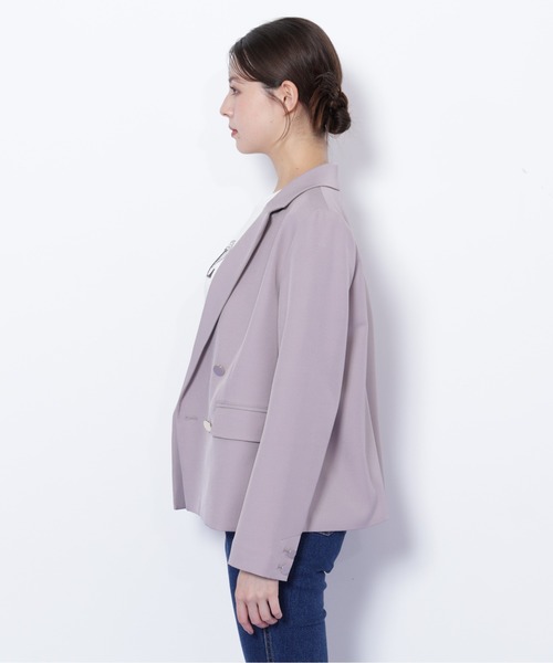 JILL by JILL STUART（ジルバイジルスチュアート）の「＜セットアップ対応＞ベーシックツイルダブル釦ジャケット（テーラードジャケット・レディース・グレー/ブラウン/ネイビー/ベージュ・MEDIUM/SMALL）」の15枚目の写真