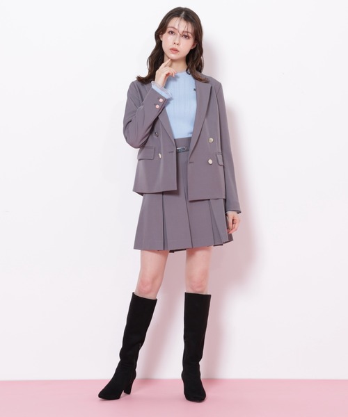 JILL by JILL STUART（ジルバイジルスチュアート）の「＜セットアップ対応＞ベーシックツイルダブル釦ジャケット（テーラードジャケット・レディース・グレー/ブラウン/ネイビー/ベージュ・MEDIUM/SMALL）」の22枚目の写真