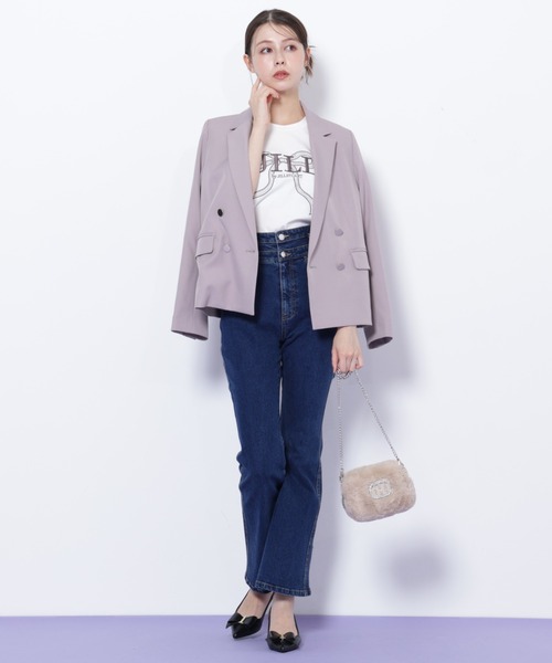 JILL by JILL STUART（ジルバイジルスチュアート）の「＜セットアップ対応＞ベーシックツイルダブル釦ジャケット（テーラードジャケット・レディース・グレー/ブラウン/ネイビー/ベージュ・MEDIUM/SMALL）」の10枚目の写真