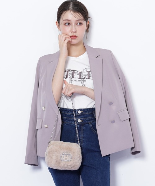 JILL by JILL STUART（ジルバイジルスチュアート）の「＜セットアップ対応＞ベーシックツイルダブル釦ジャケット（テーラードジャケット・レディース・グレー/ブラウン/ネイビー/ベージュ・MEDIUM/SMALL）」の5枚目の写真