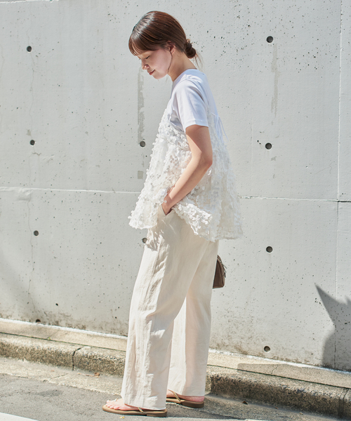 WEB限定/追加2》フラワーエンブロイダリー キャミソール