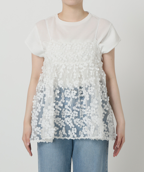 【新品未使用、25ss】IENA（イエナ）フラワーエンブロイダリー キャミソール WEB限定/追加2》フラワーエンブロイダリー キャミソール（キャミソール