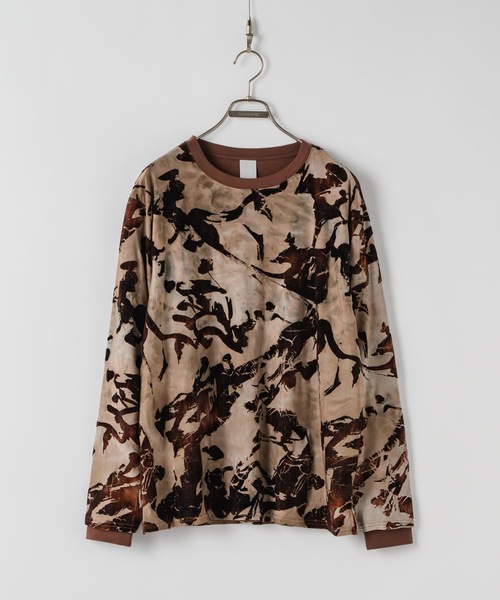 CASPER JOHN（キャスパージョン）の「Flocked tulle layered sweat / フロッキーチュールレイヤードスウェット（Tシャツ/カットソー・メンズ・ブラック/ブラウン・X-SMALL/SMALL/MEDIUM/LARGE）」の18枚目の写真