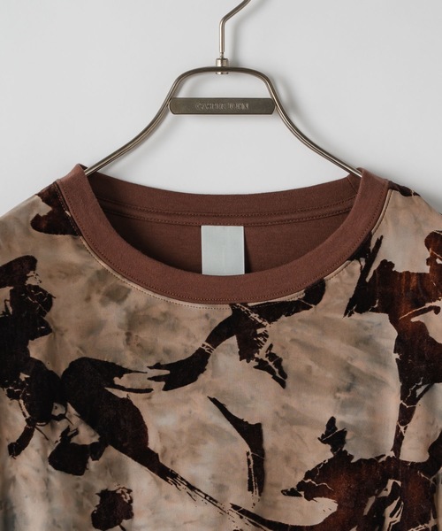 CASPER JOHN（キャスパージョン）の「Flocked tulle layered sweat / フロッキーチュールレイヤードスウェット（Tシャツ/カットソー・メンズ・ブラック/ブラウン・X-SMALL/SMALL/MEDIUM/LARGE）」の19枚目の写真