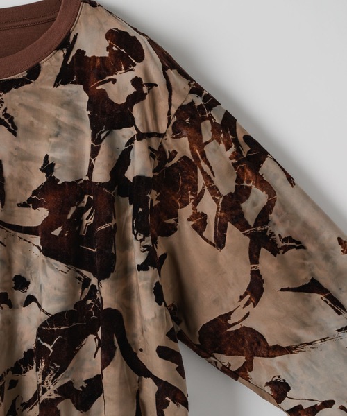 CASPER JOHN（キャスパージョン）の「Flocked tulle layered sweat / フロッキーチュールレイヤードスウェット（Tシャツ/カットソー・メンズ・ブラック/ブラウン・X-SMALL/SMALL/MEDIUM/LARGE）」の21枚目の写真