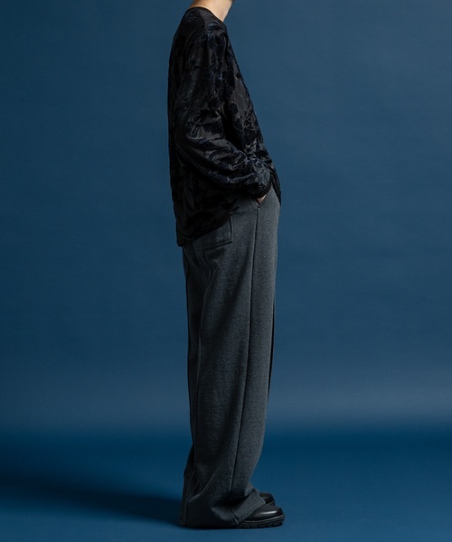 CASPER JOHN（キャスパージョン）の「Flocked tulle layered sweat / フロッキーチュールレイヤードスウェット（Tシャツ/カットソー・メンズ・ブラック/ブラウン・X-SMALL/SMALL/MEDIUM/LARGE）」の12枚目の写真