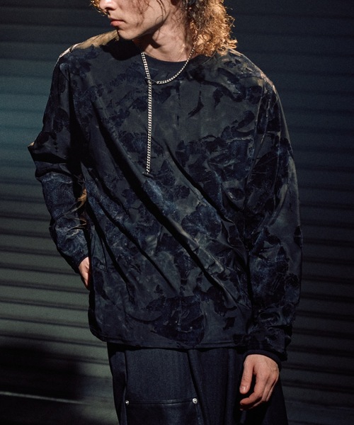 CASPER JOHN（キャスパージョン）の「Flocked tulle layered sweat / フロッキーチュールレイヤードスウェット（Tシャツ/カットソー・メンズ・ブラック/ブラウン・X-SMALL/SMALL/MEDIUM/LARGE）」の14枚目の写真