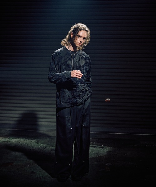 CASPER JOHN（キャスパージョン）の「Flocked tulle layered sweat / フロッキーチュールレイヤードスウェット（Tシャツ/カットソー・メンズ・ブラック/ブラウン・X-SMALL/SMALL/MEDIUM/LARGE）」の16枚目の写真