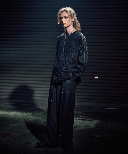 CASPER JOHN（キャスパージョン）の「Flocked tulle layered sweat / フロッキーチュールレイヤードスウェット（Tシャツ/カットソー・メンズ・ブラック/ブラウン・X-SMALL/SMALL/MEDIUM/LARGE）」の17枚目の写真