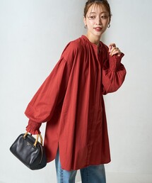 長袖ブラウス/--/コットン/RED// 楽天市場】綿麻前開きブラウス レッド【キャトル・セゾン