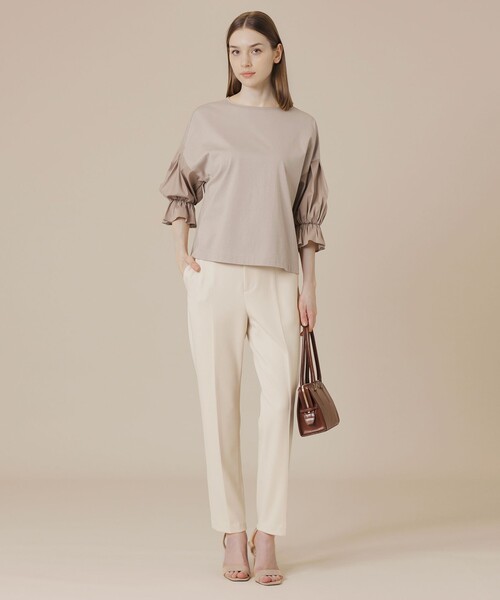 MACKINTOSH LONDON（マッキントッシュ ロンドン）の「マテリアルミックスプルオーバー（Tシャツ/カットソー・レディース・オフホワイト/ネイビー/ベージュ・38）」の4枚目の写真