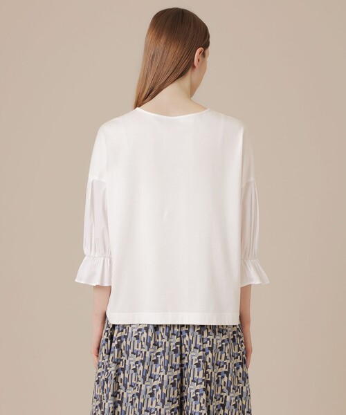 MACKINTOSH LONDON（マッキントッシュ ロンドン）の「マテリアルミックスプルオーバー（Tシャツ/カットソー・レディース・オフホワイト/ネイビー/ベージュ・38）」の11枚目の写真