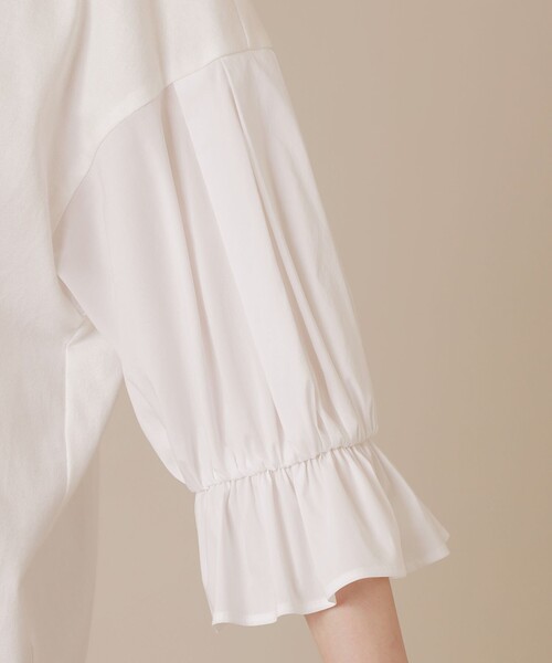 MACKINTOSH LONDON（マッキントッシュ ロンドン）の「マテリアルミックスプルオーバー（Tシャツ/カットソー・レディース・オフホワイト/ネイビー/ベージュ・38）」の10枚目の写真