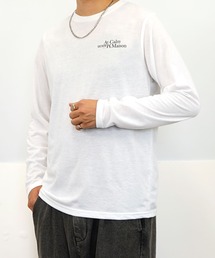 【GROOVY STORE】ワンポイントプリント ロングスリーブT
