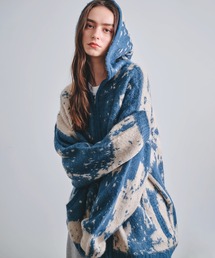 Revo.（レボ）の「Revo. グランジパターン 総柄ジャガード モヘアタッチ ニット ジップパーカー（パーカー・メンズ）」