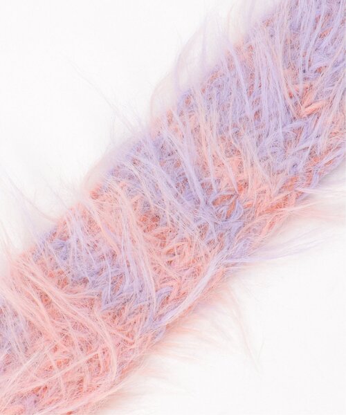 VENCEEXCHANGE（ヴァンスエクスチェンジ）の「ニュアンスファースリムマフラー（マフラー・レディース・グレー/ピンク・FREE）」の6枚目の写真