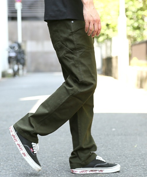 LUXSTYLE（ラグスタイル）の「ワイドペインターストレッチツイルパンツ（チノパンツ・メンズ・ベージュ/ブラック/カーキ/チャコールグレー・M/L/XL）」の15枚目の写真