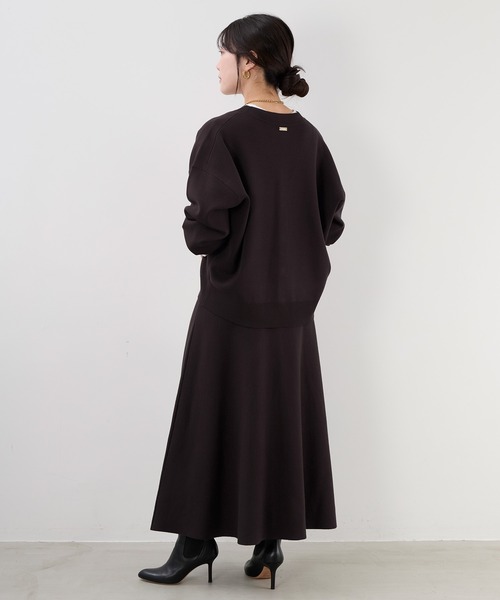 セール】ハーフミラノフレアニットスカート〈セットアップ対応