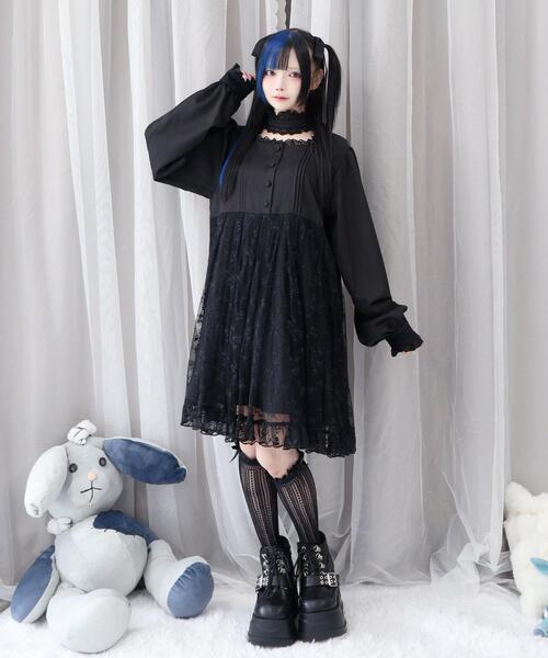 Whinny(ホワイニー)の「Whinny/《2個セット★》迷子の子猫姫(ワンピース・レディース・ブラック/サックスブルー/ホワイト・FREE)」の1枚目の写真
