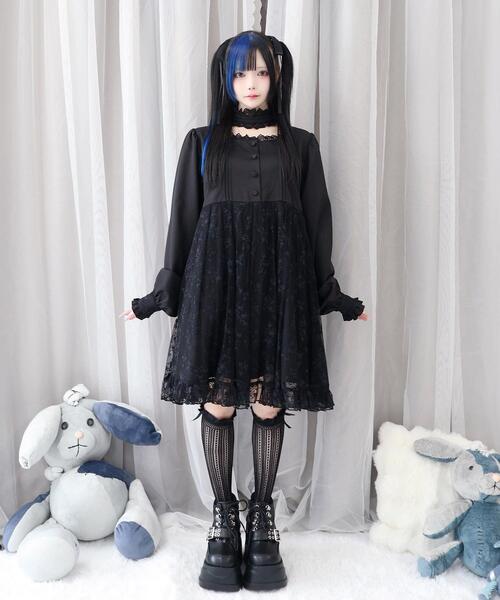 Whinny(ホワイニー)の「Whinny/《2個セット★》迷子の子猫姫(ワンピース・レディース・ブラック/サックスブルー/ホワイト・FREE)」の9枚目の写真