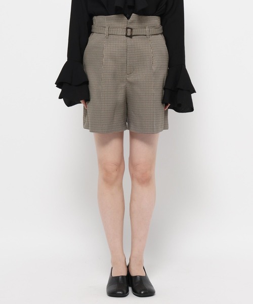 mysty woman（ミスティウーマン）の「ベルテッドショートパンツ 582499（その他パンツ・レディース・ブラウン系その他/ベージュ系その他/グレイッシュベージュ・FREE）」の8枚目の写真