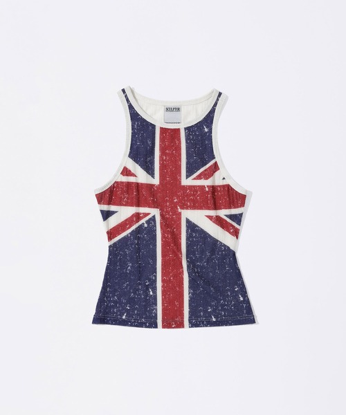 SCULPTOR(スカルプター)の「Union Jack Tank(タンクトップ・レディース・アイボリー/ブラック・SMALL/MEDIUM)」の7枚目の写真