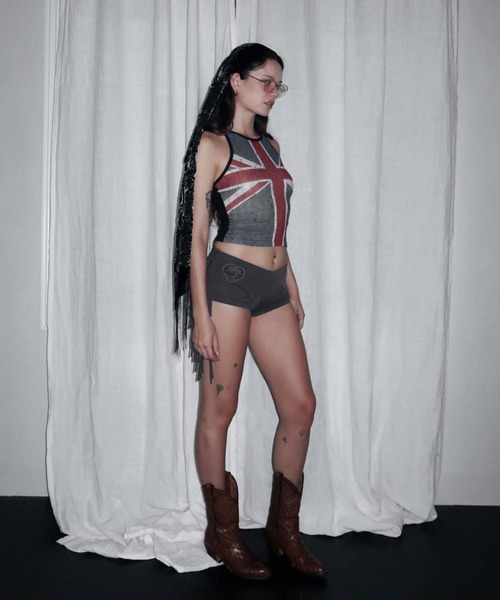 SCULPTOR(スカルプター)の「Union Jack Tank(タンクトップ・レディース・アイボリー/ブラック・SMALL/MEDIUM)」の5枚目の写真