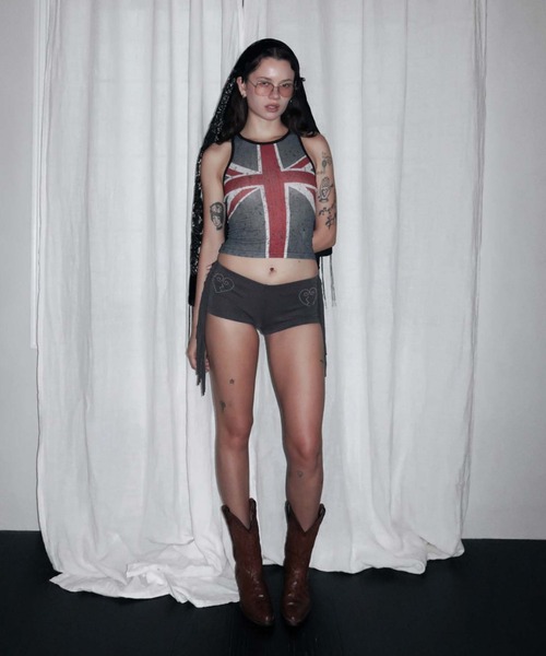 SCULPTOR(スカルプター)の「Union Jack Tank(タンクトップ・レディース・アイボリー/ブラック・SMALL/MEDIUM)」の6枚目の写真