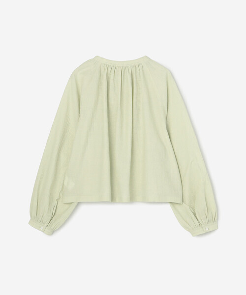 LE GLAZIK（ルグラジック）の「LE GLAZIK | ポリエステルコットン ギャザーシャツ WOMEN（シャツ/ブラウス・レディース・グリーン系その他/クリーム/ブラック・36）」の6枚目の写真